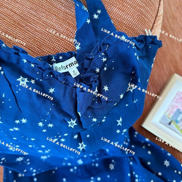 ONLY ONE🦋Reformation Christine Dress - Starry Night - Picture 8 of 10